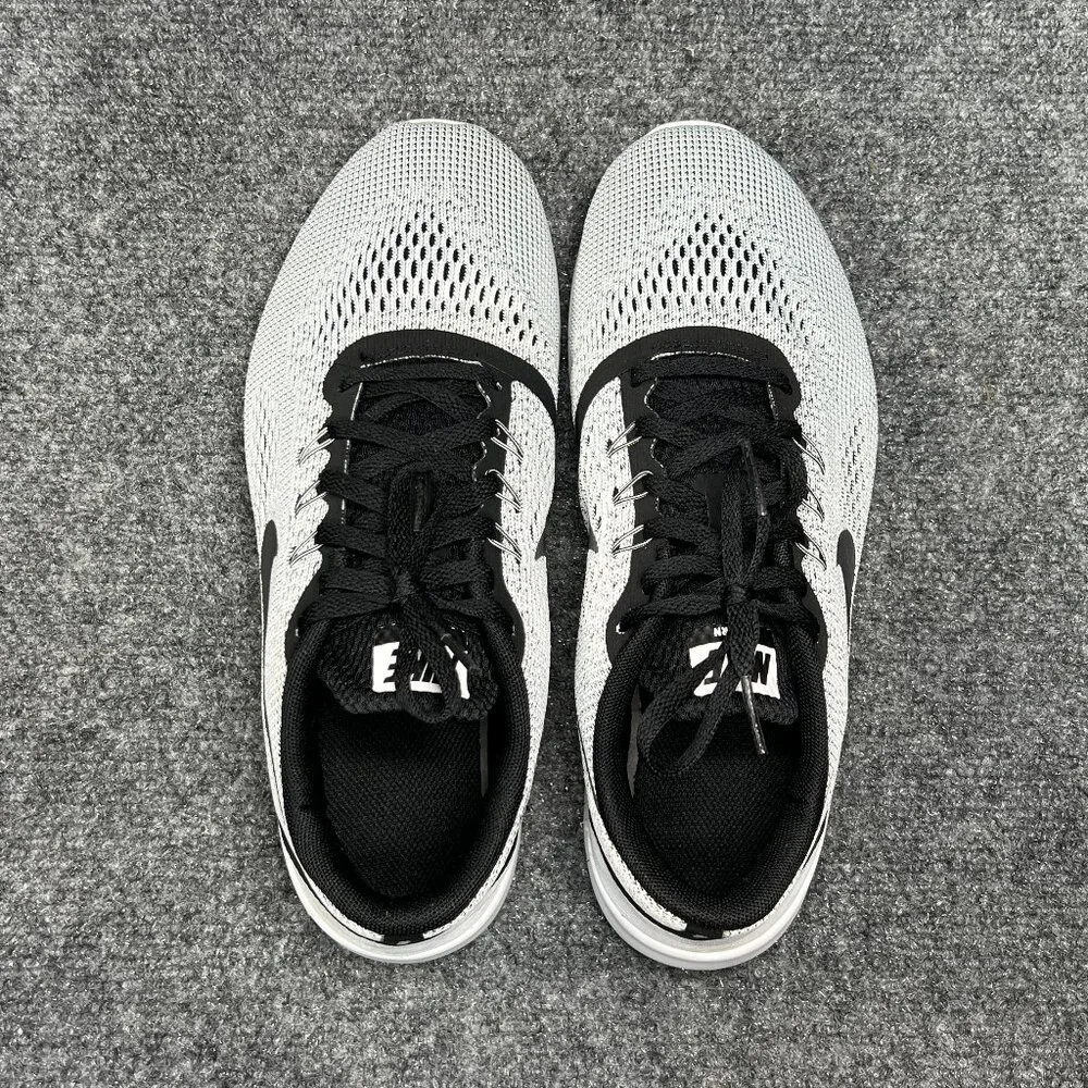 Nike Free RN Running Shoes Youth Size 7 White Black‎ Athletic Training Sneakers